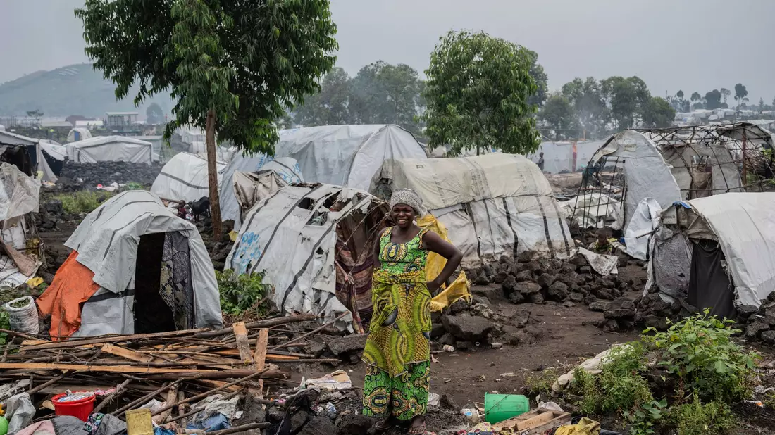 Im Ostkongo leben bis zu vier Millionen Binnenflüchtlinge oft unter sehr beengten Verhältnissen. (Archivbild) - Bild: Moses Sawasawa/AP/dpa