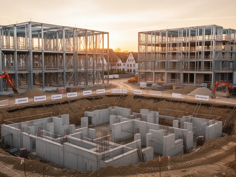 Wohnungsbau in Hessen: Genehmigungen boomen, Fertigstellungen brechen ein - Foto: über boerse-global.de