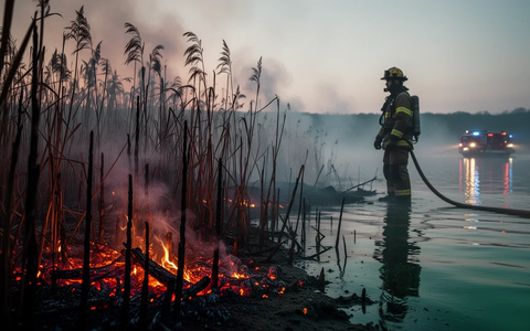 Schilfbrände am Bodensee: Feuerwehren im Kampf gegen unsichtbare Gefahren - Foto: über boerse-global.de