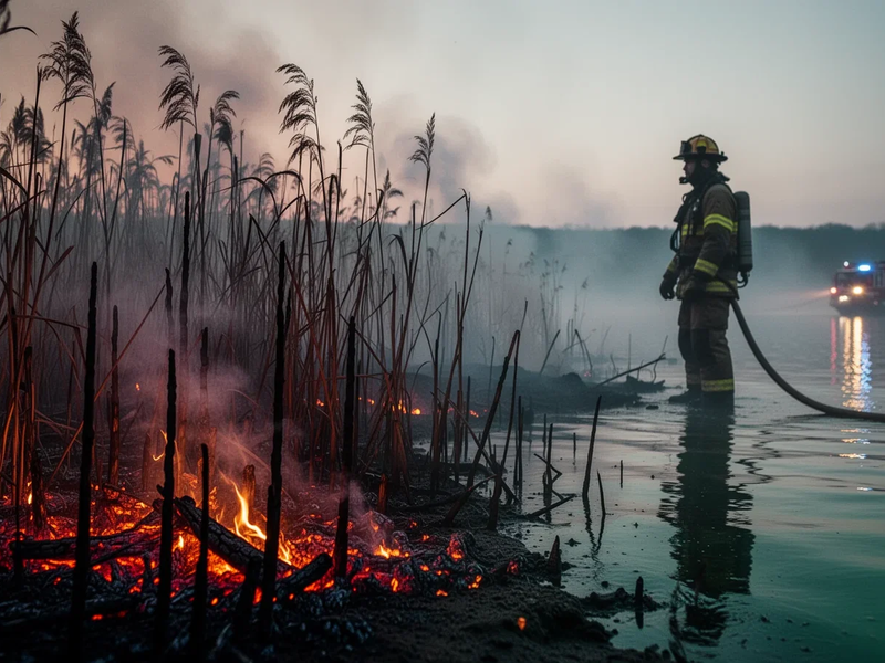 Schilfbrände am Bodensee: Feuerwehren im Kampf gegen unsichtbare Gefahren - Foto: über boerse-global.de