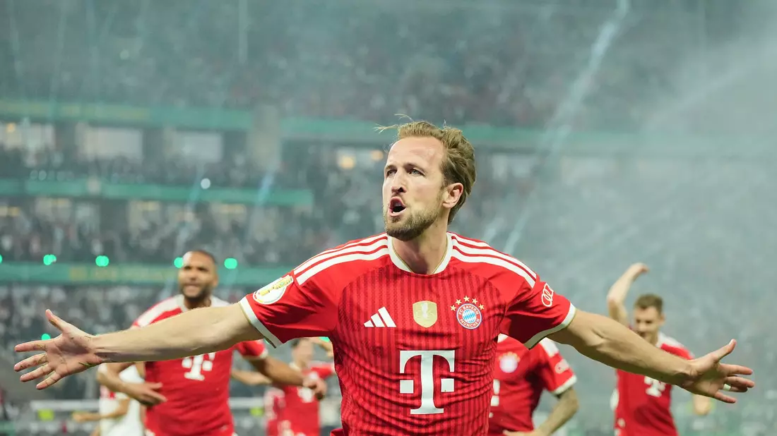 Matchwinner Harry Kane  - Bild: Michael Kappeler/dpa