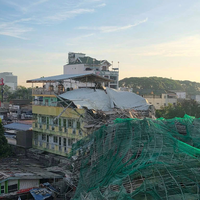 Das eingestürzte Gebäude hat sich noch im Bau befunden. - Foto: -/Informationsbüro von Angeles City/XinHua/dpa