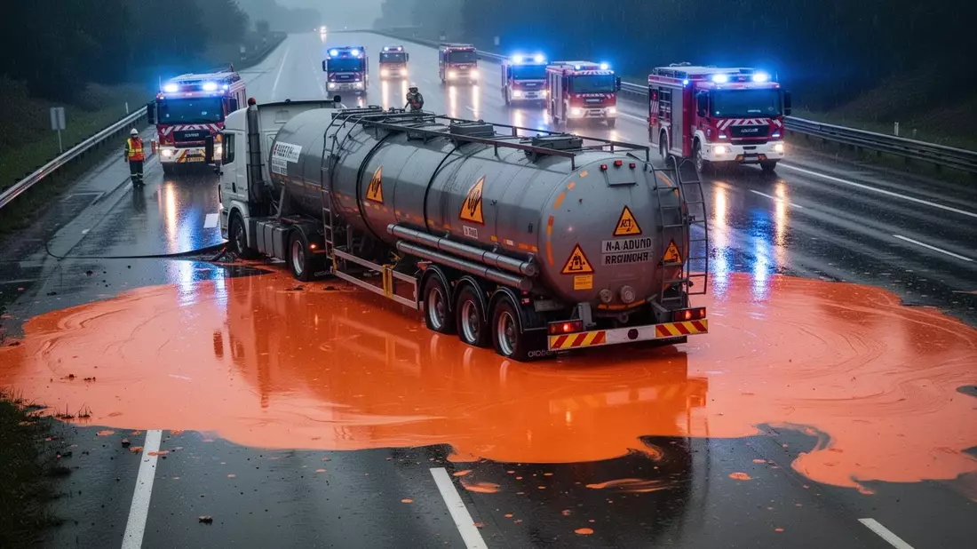 Schwerer Chemie-Unfall in Gladbeck: 25.000 Liter Acrylsäure auf der B224 verunglückt - Bild: über boerse-global.de