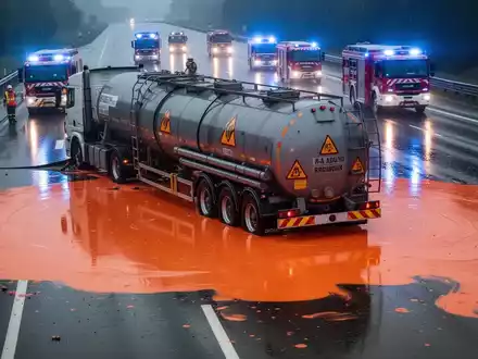 Schwerer Chemie-Unfall in Gladbeck: 25.000 Liter Acrylsäure auf der B224 verunglückt - Foto: über boerse-global.de