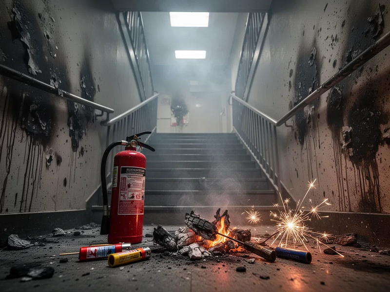 Hochhaus-Brand Donauwörth: Bewohner löschten Feuer im Treppenhaus - Foto: über boerse-global.de