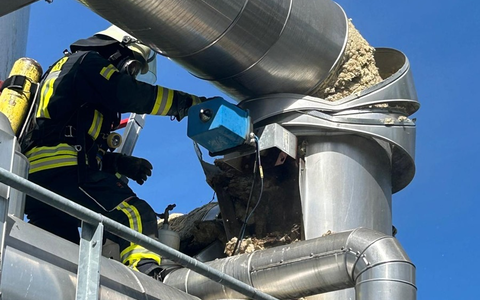 FW-ROW: Schornsteinbrand an Biogasanlage - Foto: presseportal.de