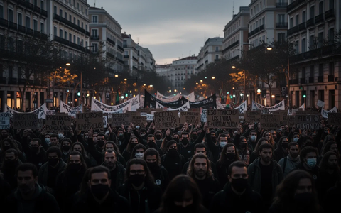 Madrid: 100.000 protestieren gegen Wohnungsnot und Mietexplosion - Foto: über boerse-global.de
