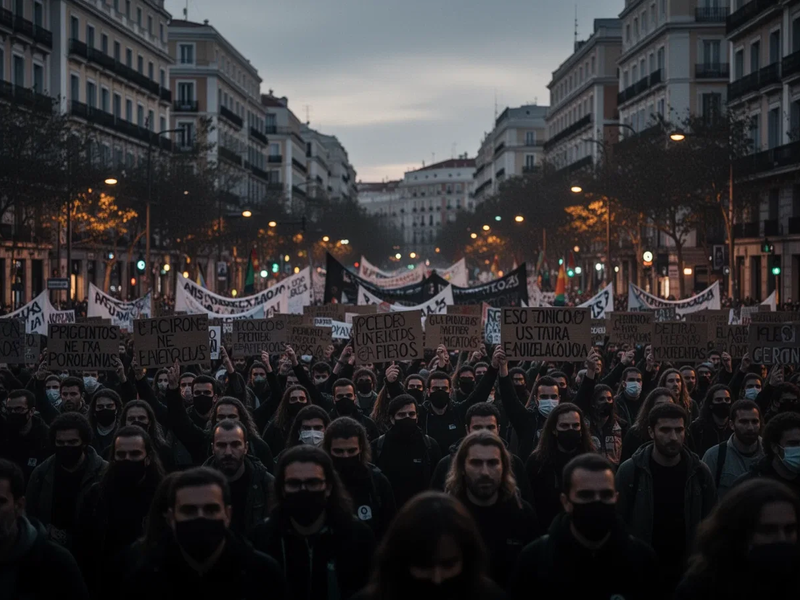 Madrid: 100.000 protestieren gegen Wohnungsnot und Mietexplosion - Foto: über boerse-global.de