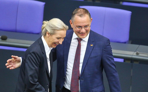 Alice Weidel und Tino Chrupalla (Archiv) - Foto: via dts Nachrichtenagentur