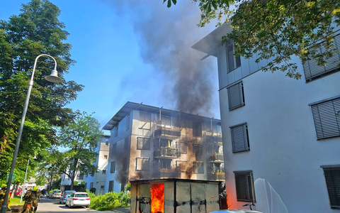 FW Konstanz: Brand am Gebäude - Foto: presseportal.de