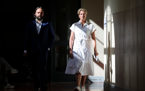 Christina Block und ihr Anwalt Ingo Bott auf dem Weg ins Gericht. - Foto: Christian Charisius/dpa