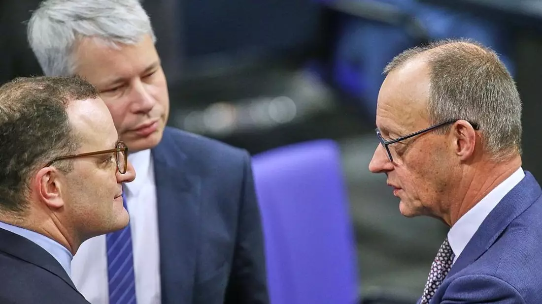 Jens Spahn,Steffen Bilger und Friedrich Merz (Archiv) - Bild: via dts Nachrichtenagentur