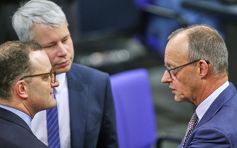 Jens Spahn,Steffen Bilger und Friedrich Merz (Archiv) - Foto: via dts Nachrichtenagentur