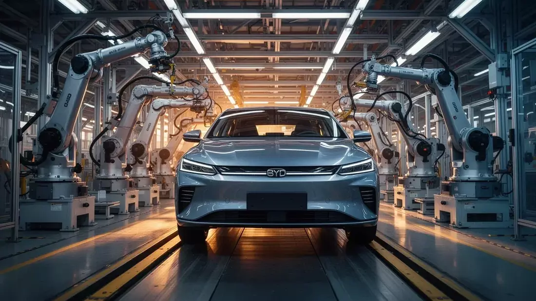 BYD mezcla robots e híbridos para contrarrestar el desplome del 55% en su beneficio Illustration mit AI erstellt übermittelt durch boerse-global.de