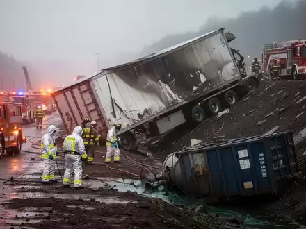 Gefahrgut-Unfälle in Österreich: Tanklaster mit 13.000 Litern stürzt ab - Foto: über boerse-global.de