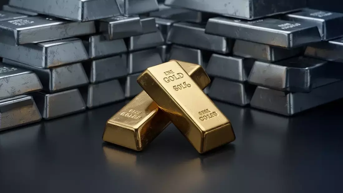 Oro: la guerra de fuerzas entre la India, los bancos centrales y la Fed mantiene el precio lateral Illustration mit AI erstellt übermittelt durch boerse-global.de