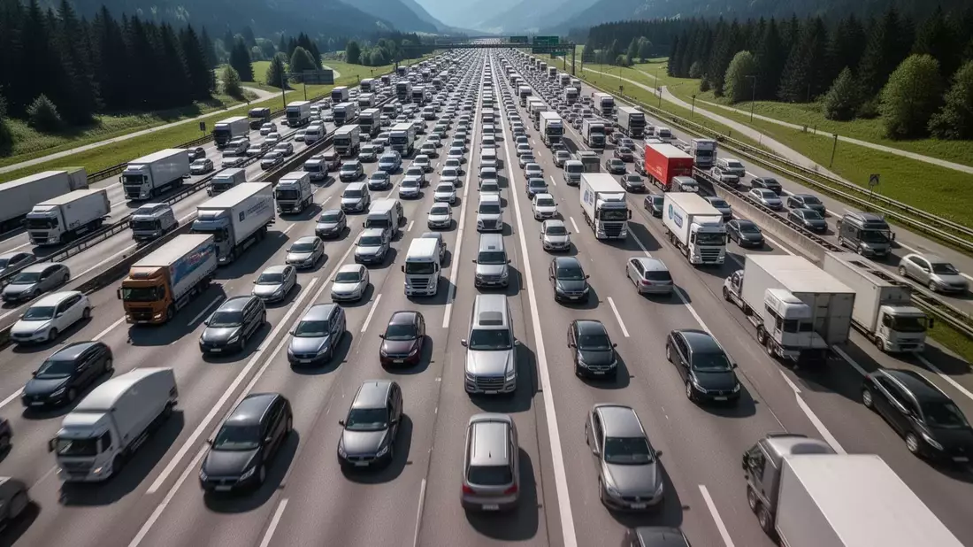 Brennerautobahn: 56.000 Fahrzeuge blockiert am 30. Mai - Bild: über boerse-global.de