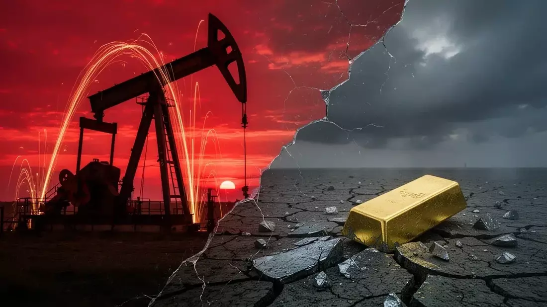 Silver's Contradiction: Iran Crisis Fuels Oil and Inflation Fears, Sapping Safe-Haven Appeal Illustration mit AI erstellt übermittelt durch boerse-global.de