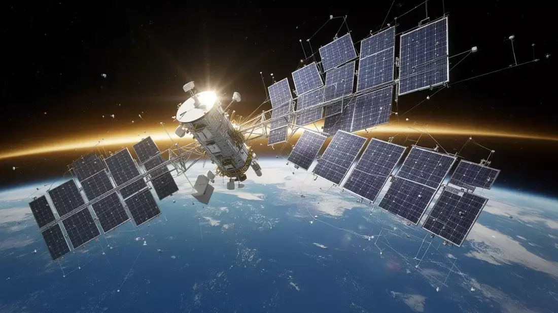 AST SpaceMobile: el cohete bursátil se alimenta de alianzas, satélites y la estela de SpaceX Illustration mit AI erstellt übermittelt durch boerse-global.de