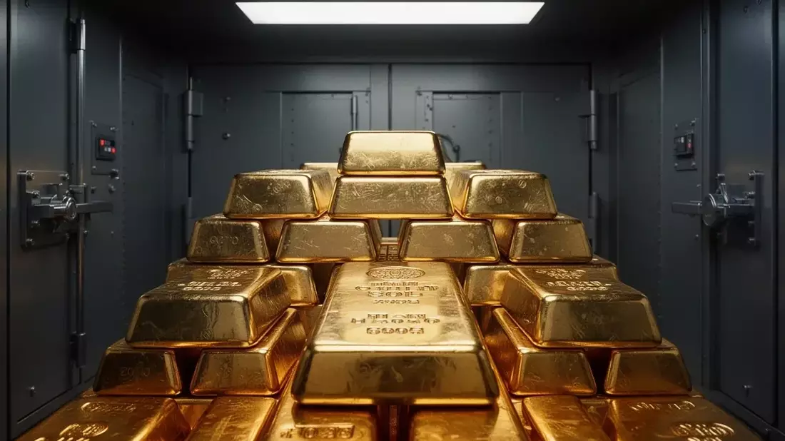 Oro: el arancel malayo, la Fed y el dólar tejen una tormenta perfecta que hunde el precio un 18% desde el pico Illustration mit AI erstellt übermittelt durch boerse-global.de