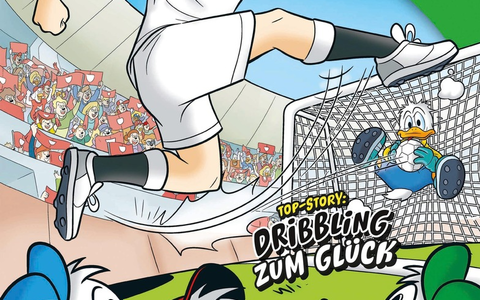 Fußballstar Nick Woltemade duckifiziert im Micky Maus Magazin! - Foto: presseportal.de
