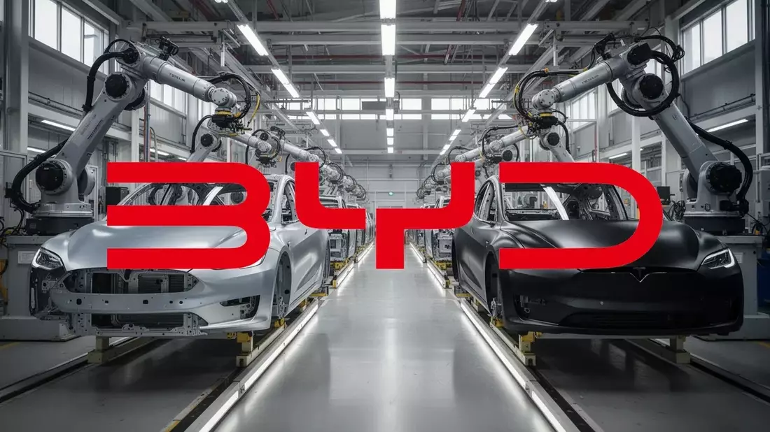 BYD acelera su ofensiva global mientras la producción de baterías no da abasto Illustration mit AI erstellt übermittelt durch boerse-global.de
