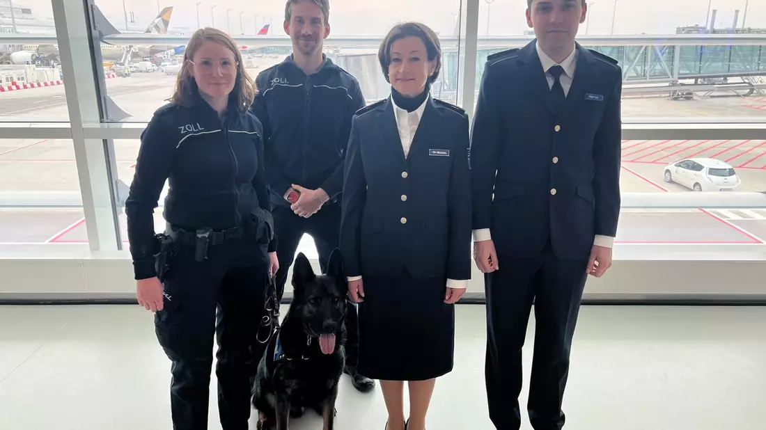HZA-M: Zwei neue Zollhunde verstärken den Einsatz am Flughafen München - Bild: presseportal.de