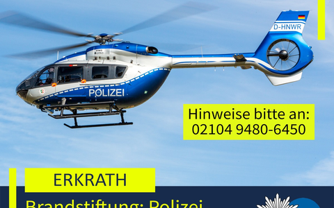 POL-ME: Feuer in leerstehendem Gebäude gelegt: Polizei fahndete per Hubschrauber nach flüchtigen Jugendlichen - 2605098 - Foto: presseportal.de