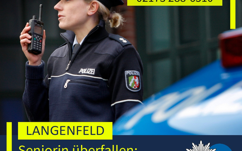 POL-ME: Seniorin beraubt: Polizei ermittelt und bittet um Hinweise - 2605099 - Foto: presseportal.de