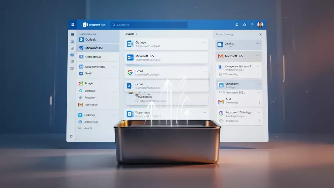 Outlook August: Microsoft vereint Mails aus fünf Konten - Bild: über boerse-global.de
