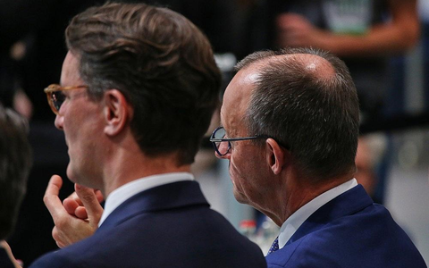 Hendrik Wüst und Friedrich Merz (Archiv) - Foto: via dts Nachrichtenagentur