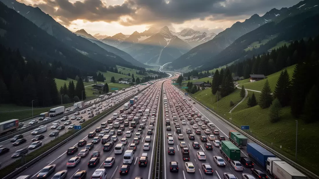Brenner-Blockade Samstag: 46.000 Fahrzeuge täglich lahm - Bild: über boerse-global.de