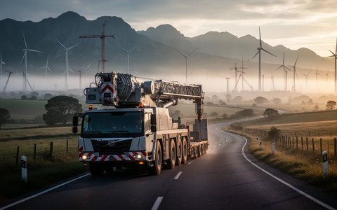 Windpark Plettenberg: 7,5-Millionen-Euro-Kran hebt fünf Anlagen - Foto: über boerse-global.de