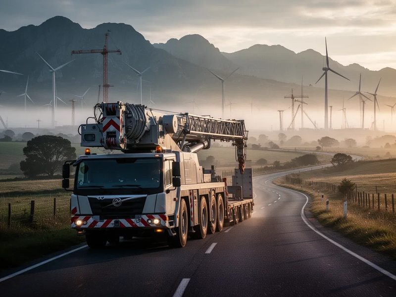 Windpark Plettenberg: 7,5-Millionen-Euro-Kran hebt fünf Anlagen - Foto: über boerse-global.de