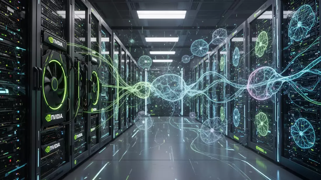 GLM-5.1-NVFP4: NVIDIAs 754-Milliarden-Modell spart Rechenleistung Illustration mit AI erstellt übermittelt durch boerse-global.de