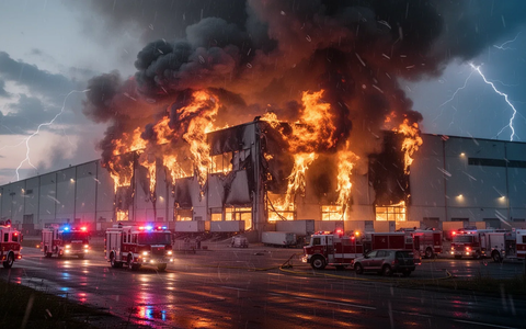 Hannover-Brand: Speditionshalle zerstört, 95 Feuerwehrleute im Einsatz - Foto: über boerse-global.de