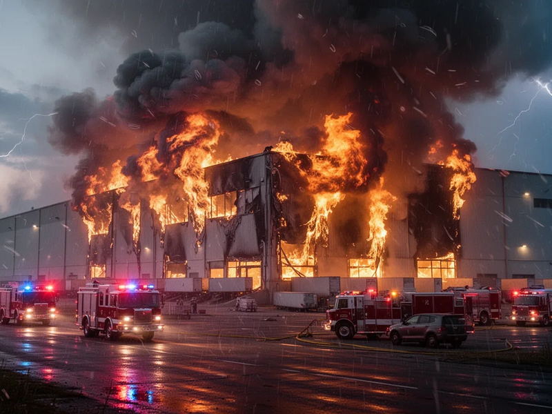 Hannover-Brand: Speditionshalle zerstört, 95 Feuerwehrleute im Einsatz - Foto: über boerse-global.de