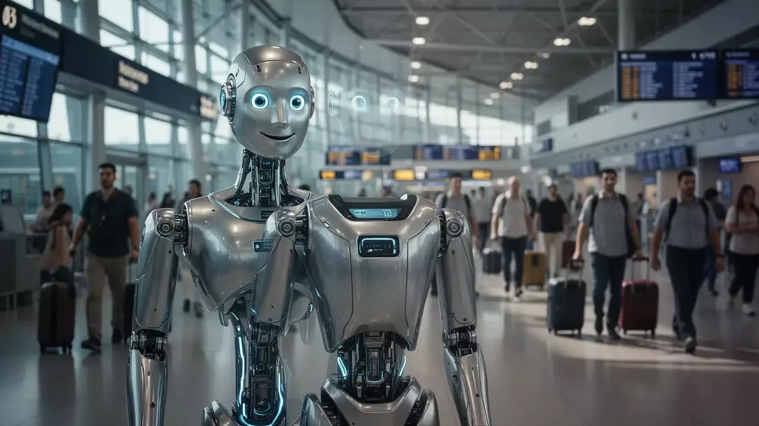 Humanoider Roboter am Nürnberger Flughafen: KI ohne Cloud - Bild: über boerse-global.de