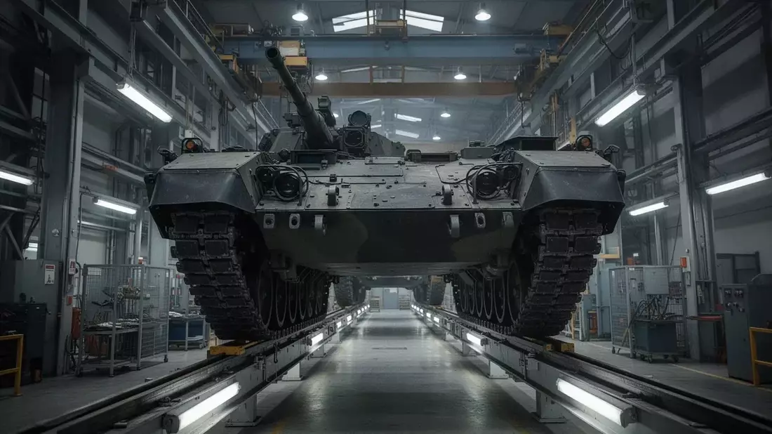 Renk Rides Record Backlog and Rheinmetall Momentum into Critical Technical Zone Illustration mit AI erstellt übermittelt durch boerse-global.de