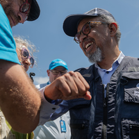 Der WHO-Chef besucht den Ebola-Hotspot. - Foto: Moses Sawasawa/AP/dpa