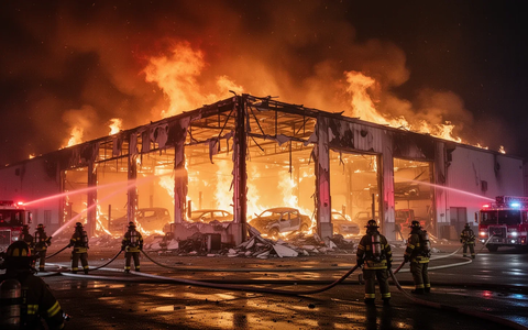 Autohaus-Brand in Füssen: Millionenschaden, fünf Feuerwehren im Einsatz - Foto: über boerse-global.de