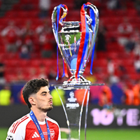 Kai Havertz muss weiter auf den ersten Champions-League-Titel mit Arsenal warten.  - Foto: Tom Weller/dpa