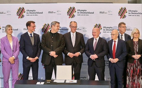 Unterzeichnung der Vereinbarung zur Olympiabewerbung (Archiv) - Foto: via dts Nachrichtenagentur