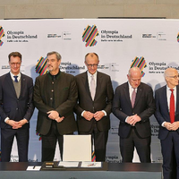 Unterzeichnung der Vereinbarung zur Olympiabewerbung (Archiv) - Foto: via dts Nachrichtenagentur