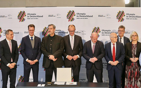 Unterzeichnung der Vereinbarung zur Olympiabewerbung (Archiv) - Foto: via dts Nachrichtenagentur