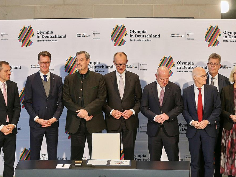 Unterzeichnung der Vereinbarung zur Olympiabewerbung (Archiv) - Foto: via dts Nachrichtenagentur