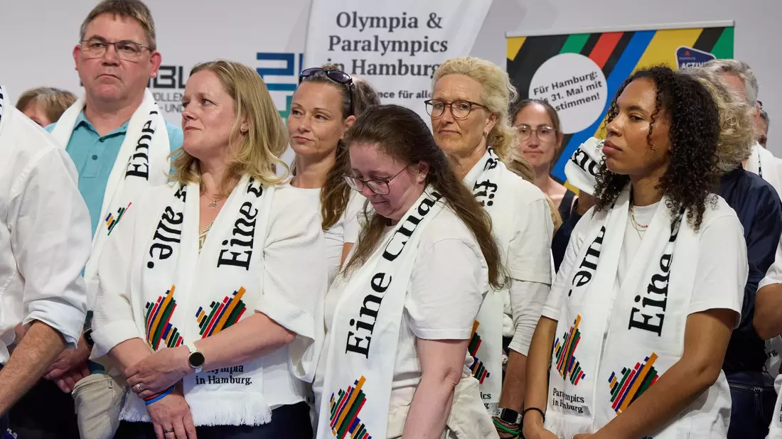 Frust bei Olympia-Befürwortern nach dem Referendum in Hamburg. - Bild: Georg Wendt/dpa