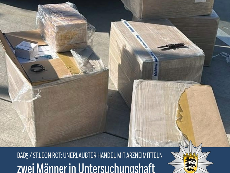 POL-MA: Zwei Männer im Alter von 23 und 28 Jahren nach Verstoß gegen das Arzneimittelgesetz in Untersuchungshaft - Foto: presseportal.de