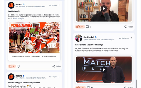 Betano launcht erstes eigenes Social Feature auf dem deutschen Markt - Foto: presseportal.de