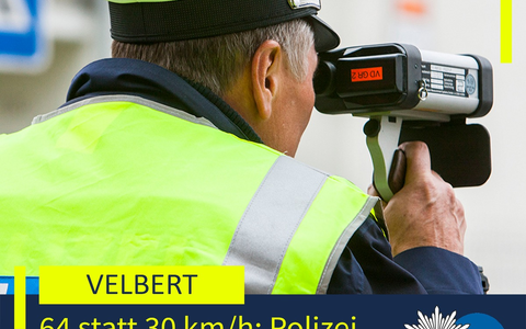 POL-ME: Mit 64 km/h durch die 30er-Zone: Polizei blitzte an der Birkenstraße - 2606007 - Bild: presseportal.de
